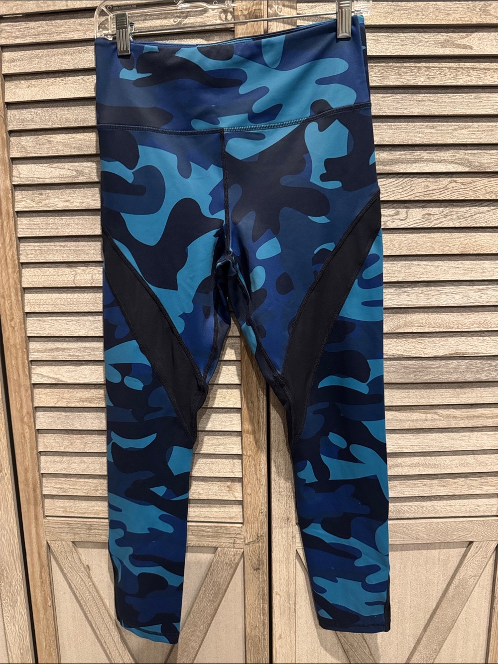 Zyia Active Navy Blue Camo mesh  Light and Tight Leggings